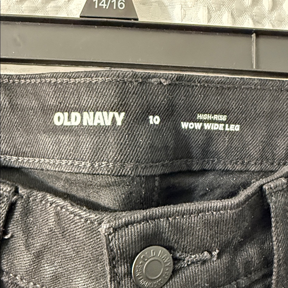 Old Navy Women’s Black High-Waisted Wow Wide-Leg Jeans Size 10 - Picture 4 of 9